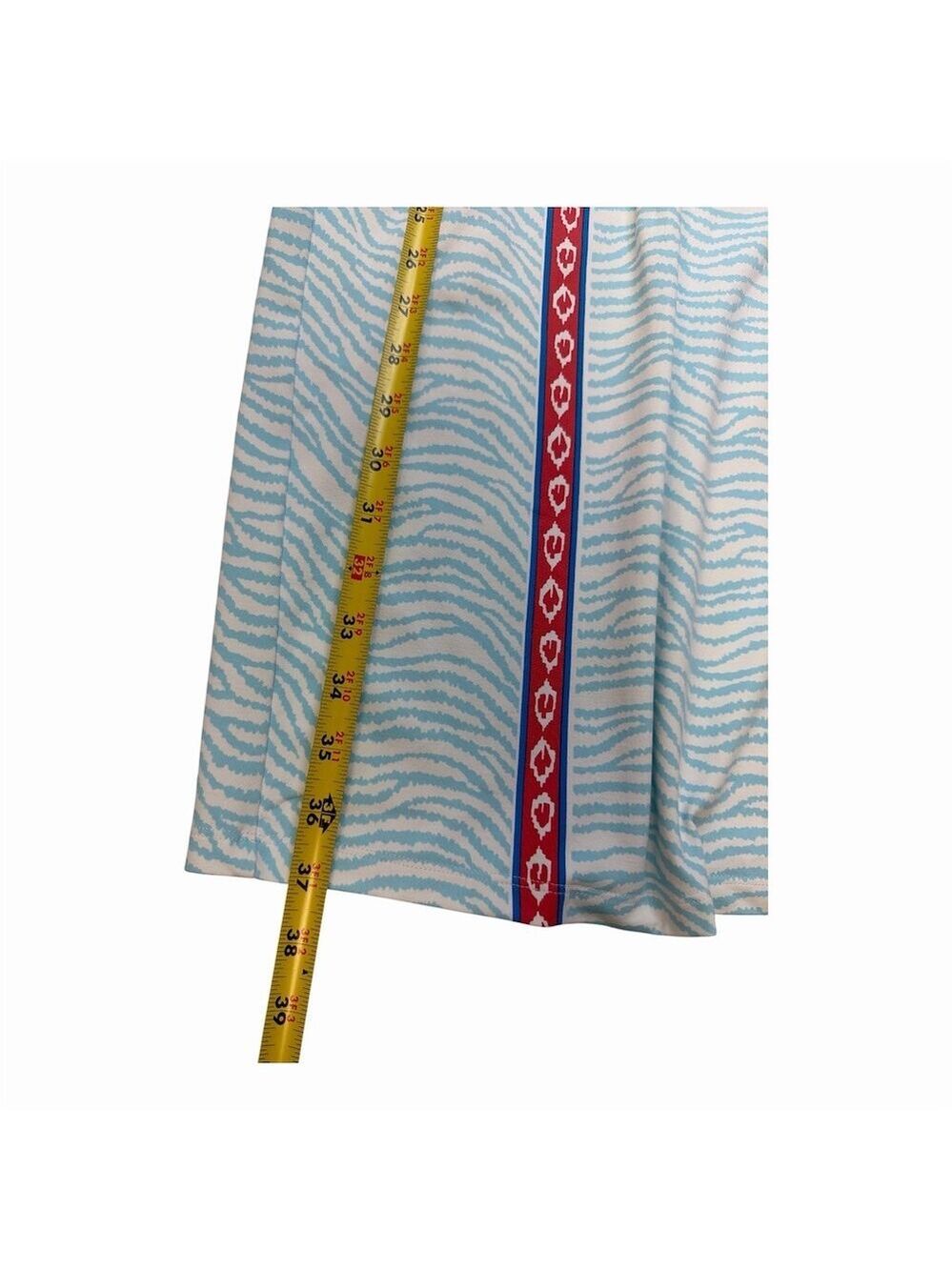 J. McLaughlin Lola Dress Womens M Blue Zebra Print Sleeveless Sheath Knee - Picture 8 of 11